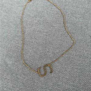 Gold S Initial Necklace